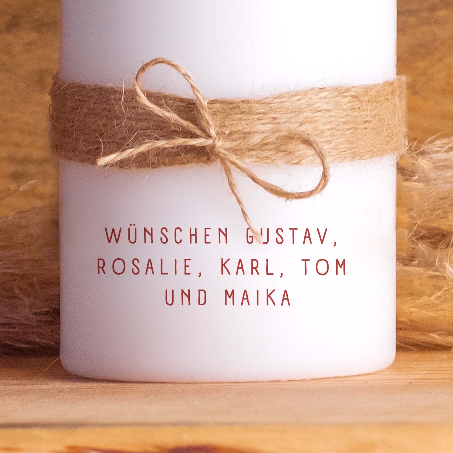 Personalisierte Weihnachtskerze Advents-Kranz | Adventskerzen | 20 cm hoch | 7 cm Durchmesser | Weihnachten Kerzen | Advent