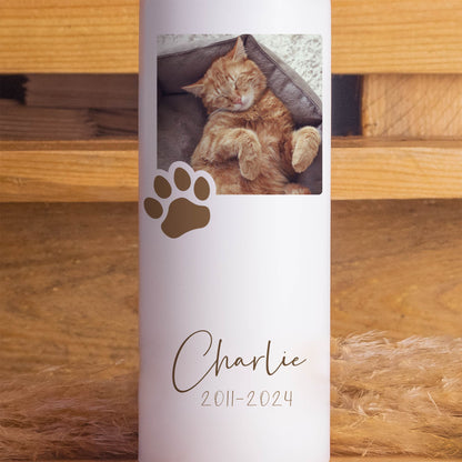 Haustierkerze Pfote mit Foto | 15 - 30 cm Höhe | Personalisierte Kerze | Gedenkkerze | Trauerkerze | Kerze als Andenken an Haustier