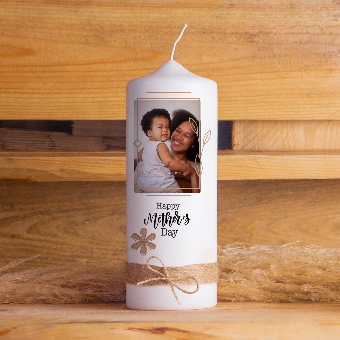 Personalisierte Fotokerze Muttertag 20cm