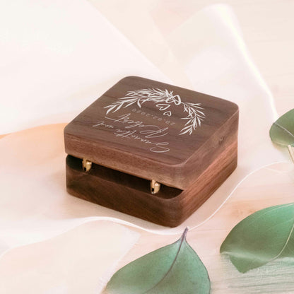Ringbox Schlicht | Ringschatulle Hochzeit | Personalisierte Ringkiste | Mr &amp; Ms l Standesamt | Aufbewahrung l Trauung l Verlobung