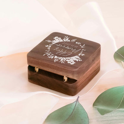 Ringbox Kreis | Ringschatulle Hochzeit | Personalisierte Ringkiste | Mr &amp; Ms l Standesamt | Aufbewahrung l Trauung l Verlobung