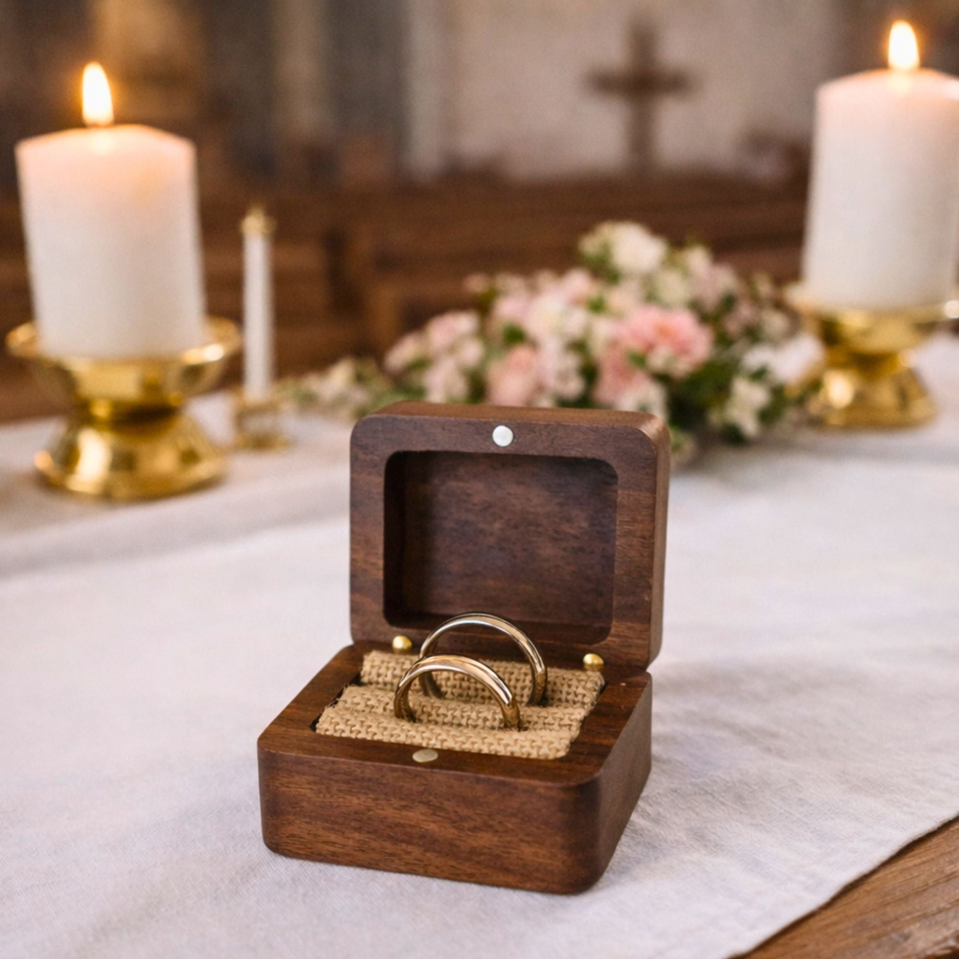 Ringbox Berge | Ringschatulle Hochzeit | Personalisierte Ringkiste | Mr & Ms l Standesamt