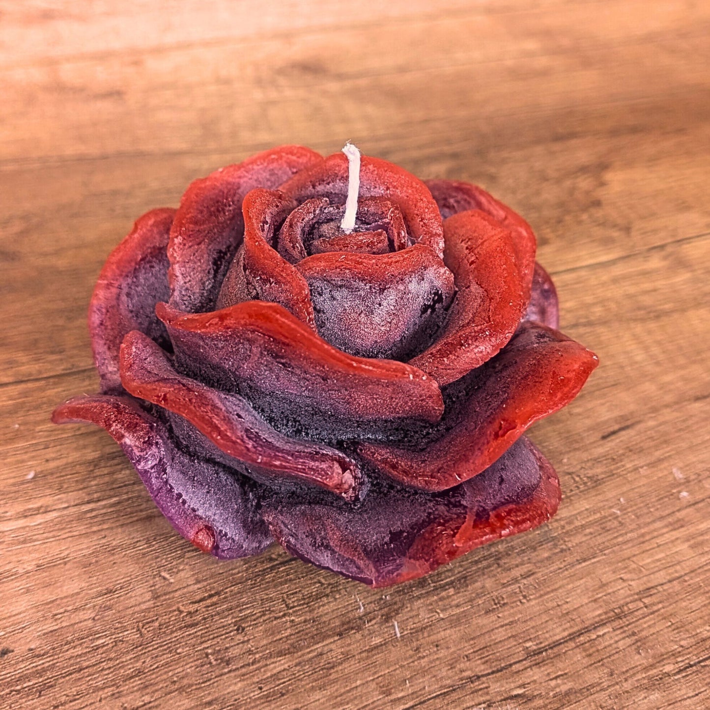 Handgemachte Rosenkerze |  Dekokerze in Rosenform | verschiedene Farben | Geschenk und Tischdeko