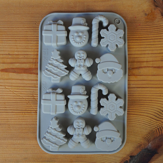 Seifengießform Weihnachten 14 Figuren