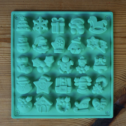 Seifengießform Weihnachten 25 Figuren