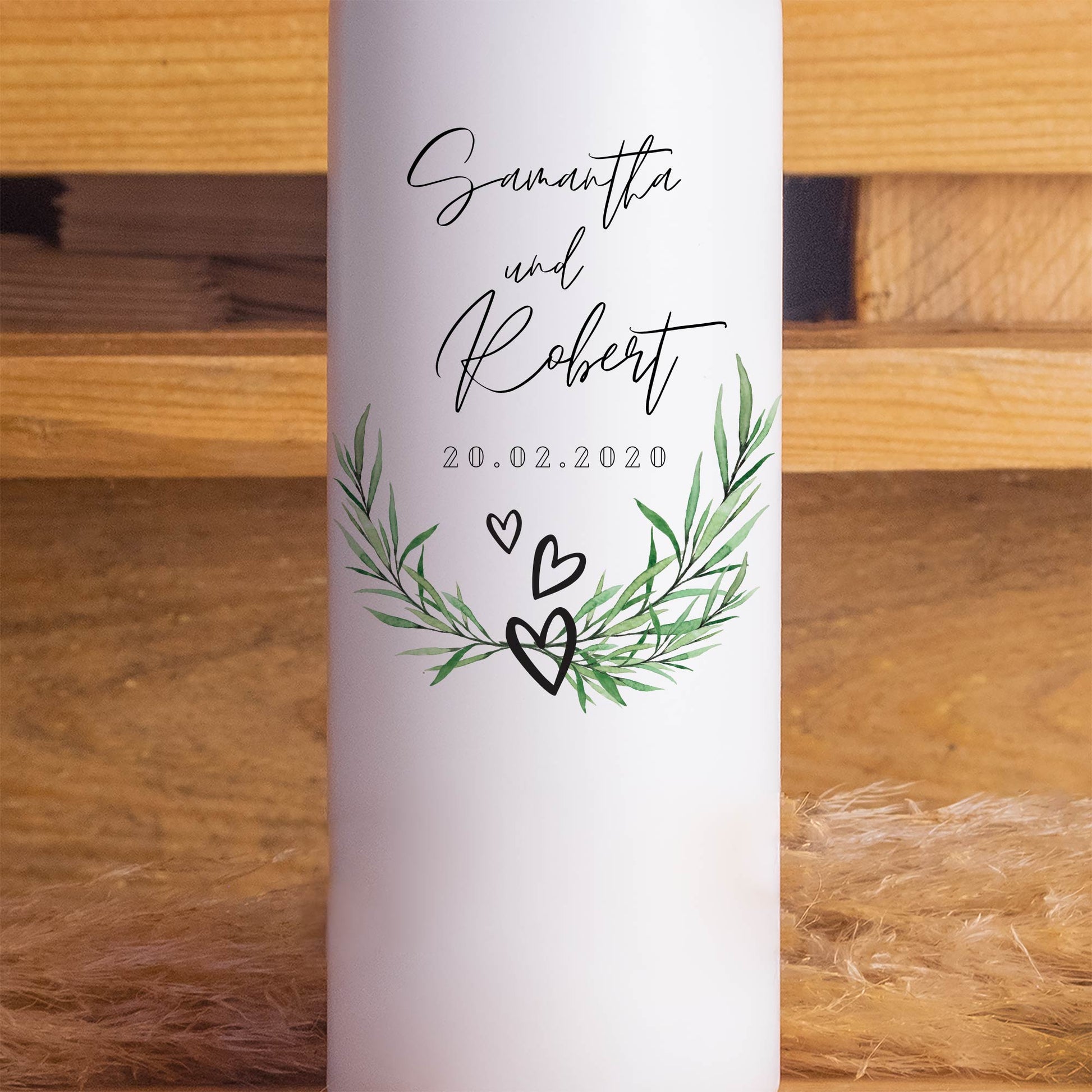 Hochzeitskerze | Schlicht | Personalisiert