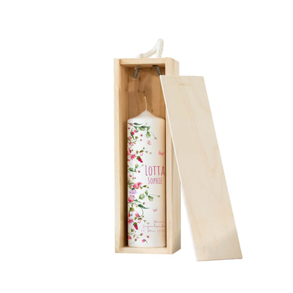 Jugendweihekerze "Schmetterlinge" | Personalisierte Kerze mit Name & Datum | Geschenk zur Jugendweihe | strahlt Leichtigkeit & Lebensfreude aus | 15–40 cm
