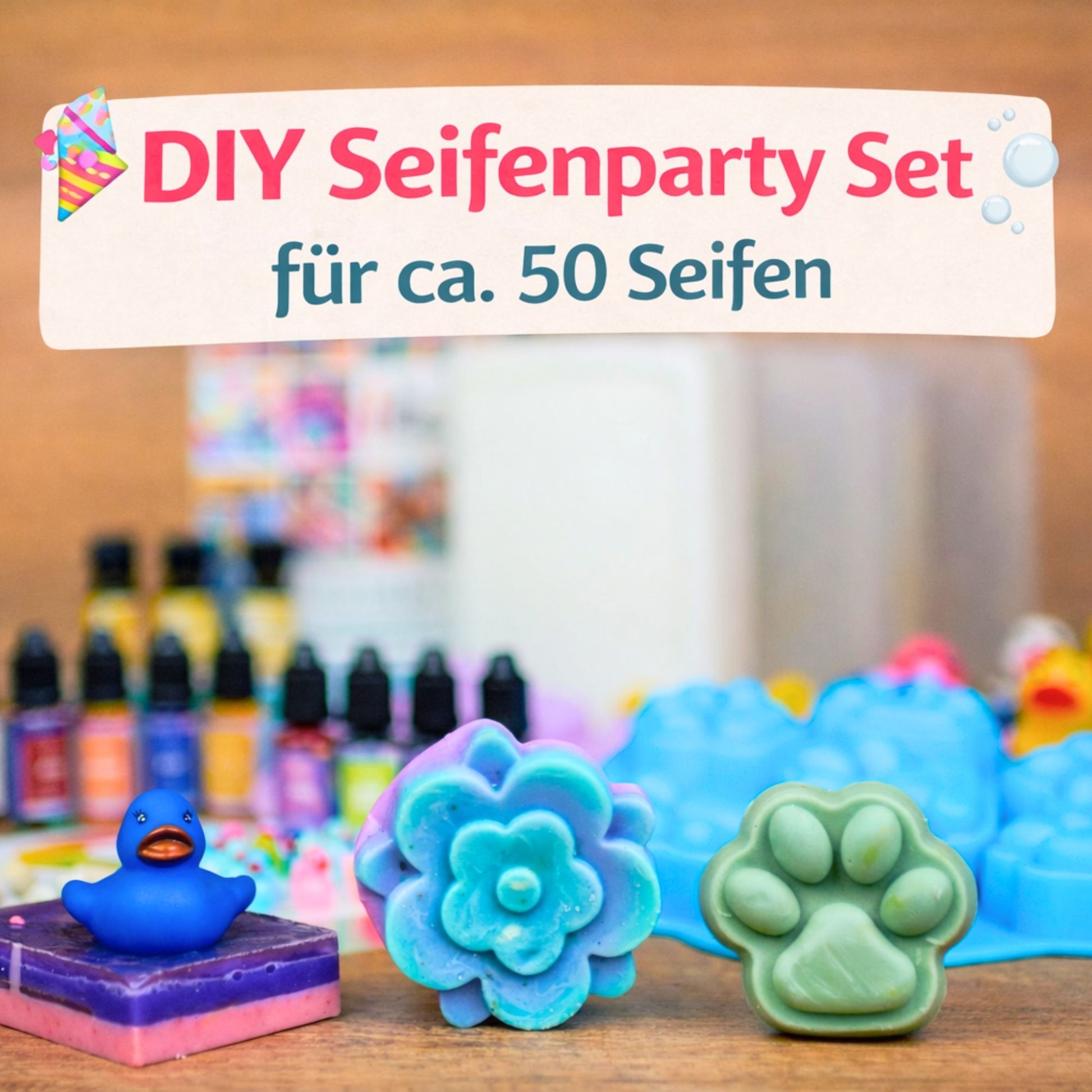 DIY Seifen Set groß | Seifen selber machen für Gruppen & Kindergeburtstag | Seifenparty