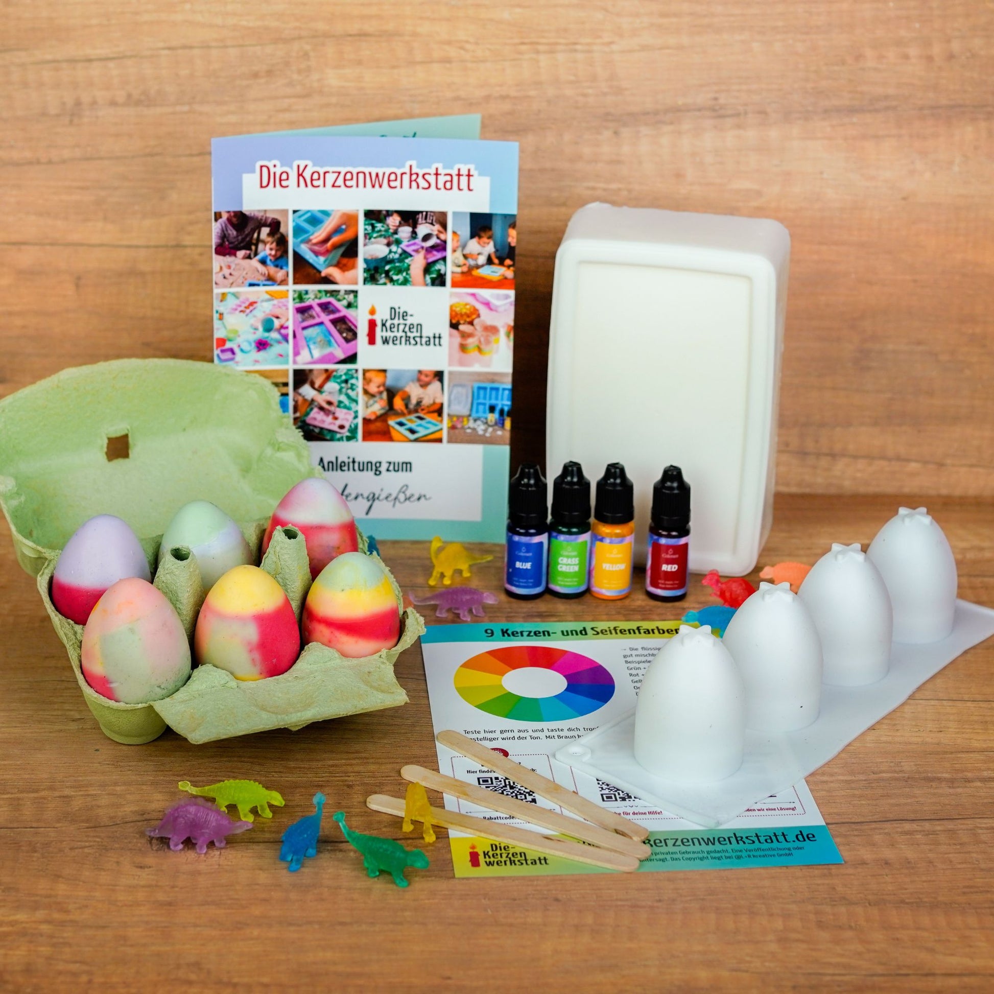 Seifosaurus DIY Seifen Set – Dino Seifen selber machen | 1 kg Ziegenmilchseife | Kreatives Bastelset für Kinder & Kindergeburtstag