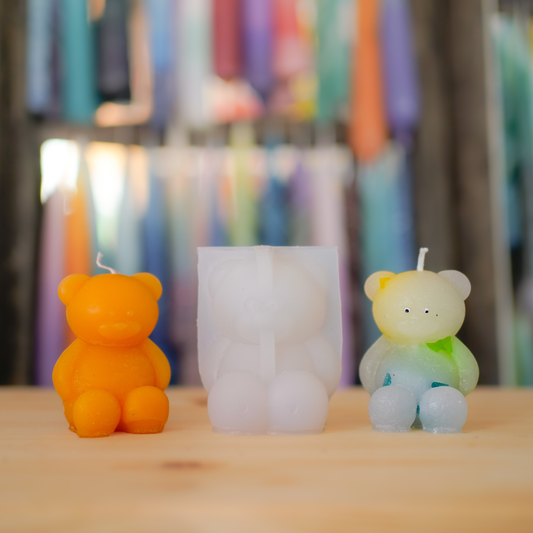 Teddy Kerze mit Silikonform