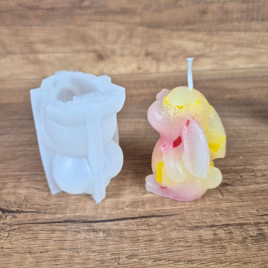 Kerzen-Silikongießform Hase