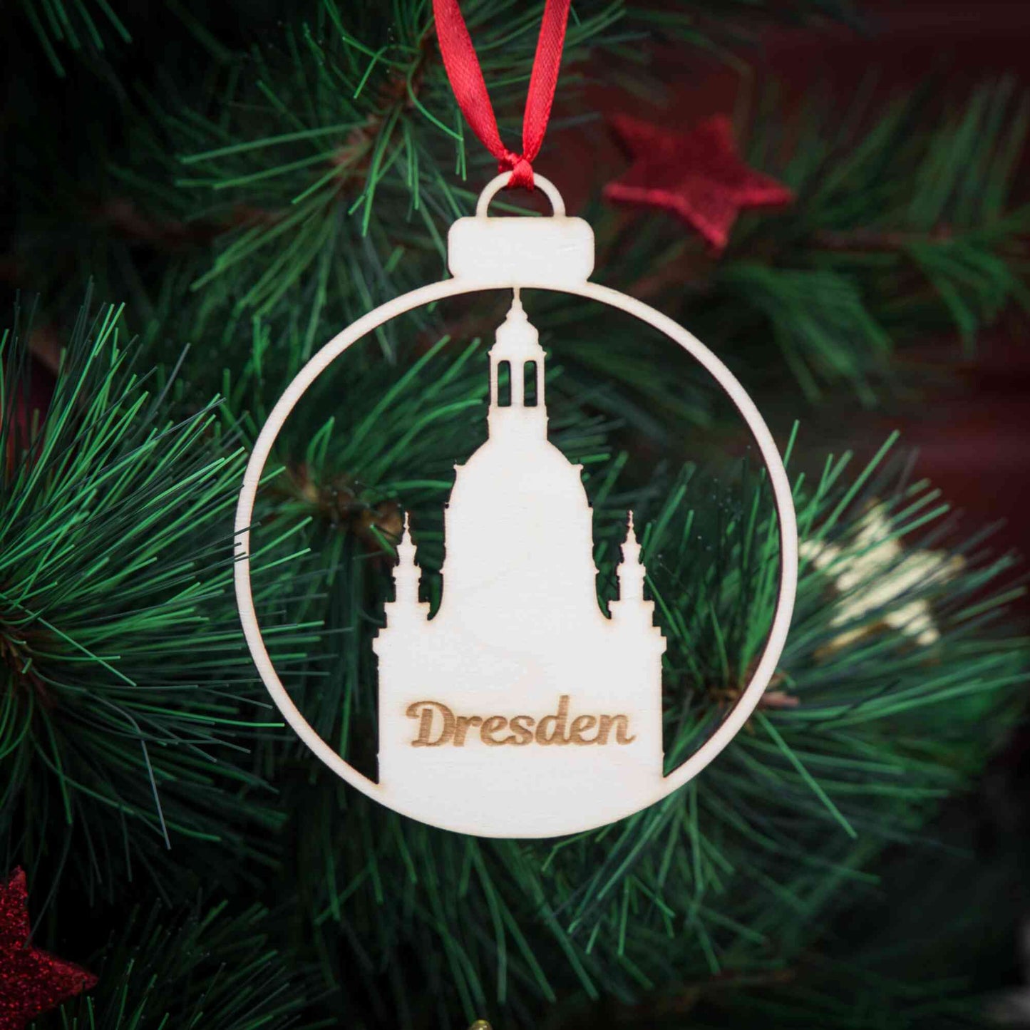 Personalisierte Weihnachtskugel Frauenkirche