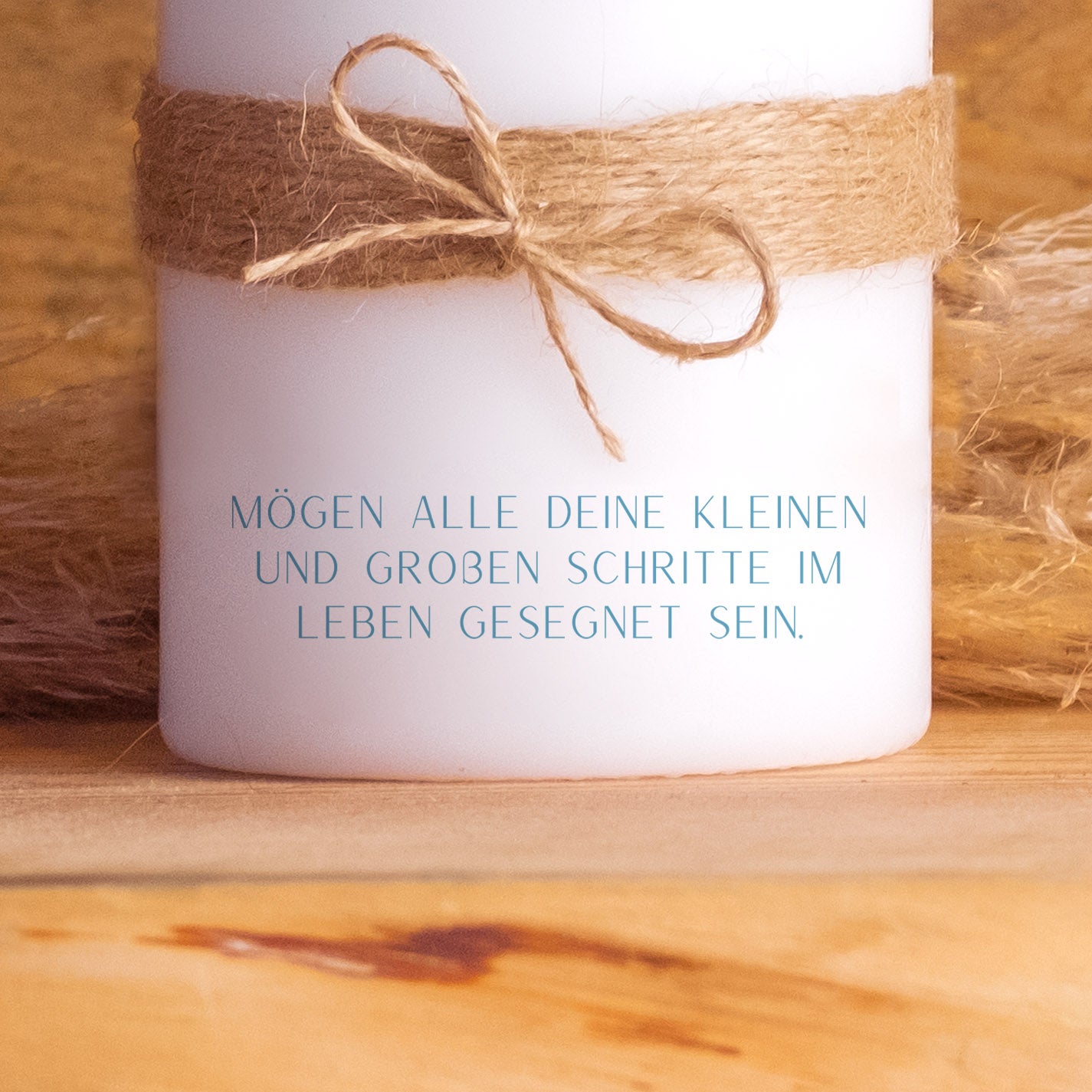 Taufkerzenpaket mit personalisierter Taufkerze, Kerzenuntersetzer, Holzbox,  Patenkerzen, Lichthüllen