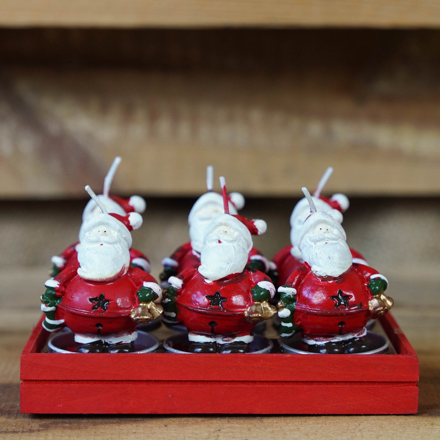 Festliche Nikolaus-Teelichter 6er Set