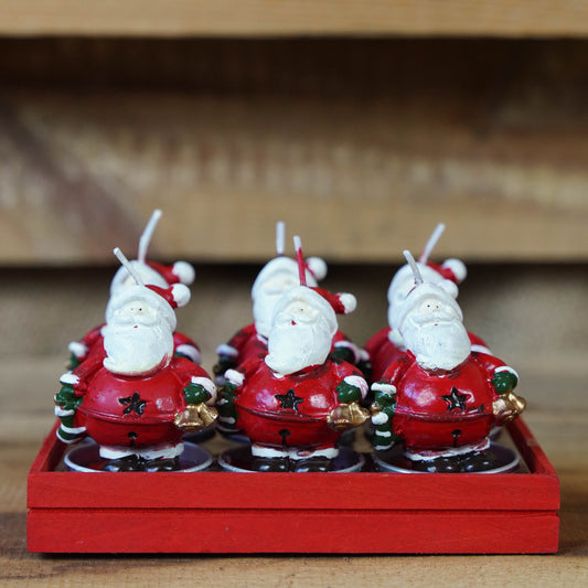 Festliche Nikolaus-Teelichter 6er Set
