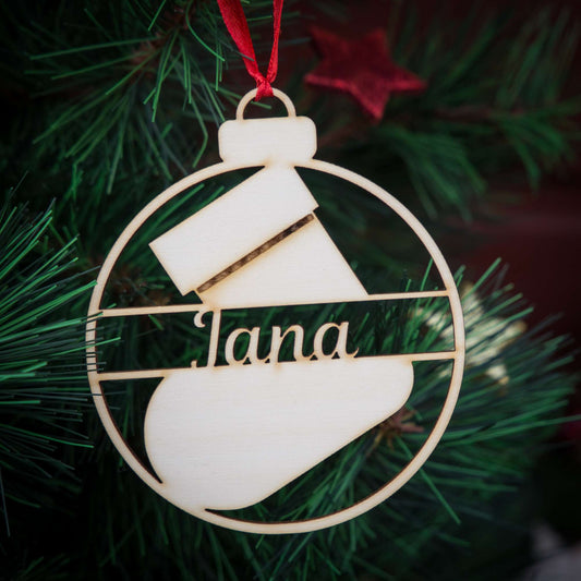 Personalisierte Weihnachtskugel Nikolaus