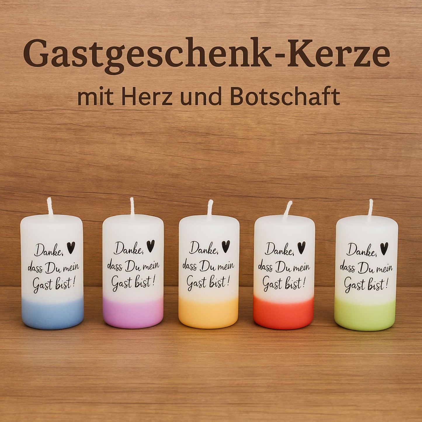 Personalisierte Gastkerzen 8x4cm