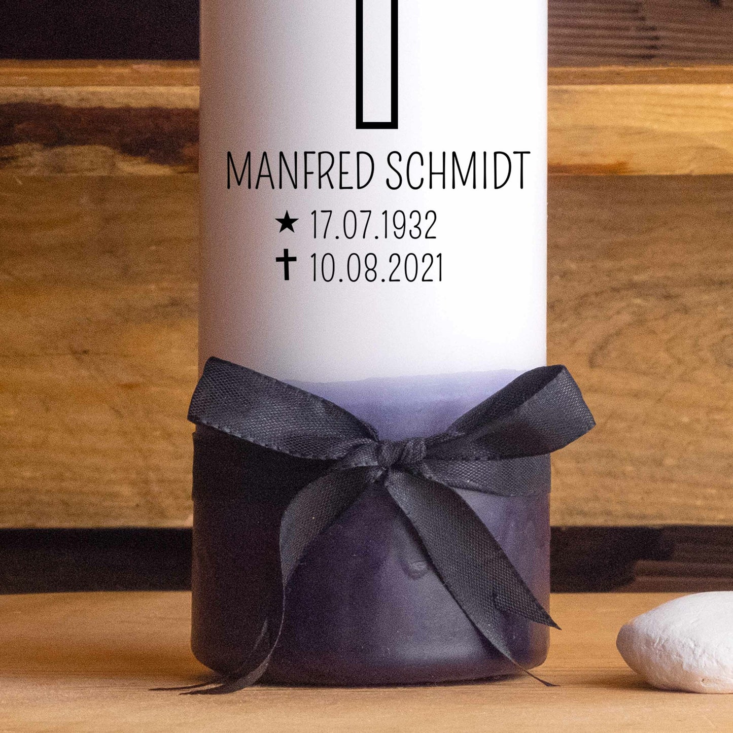 Trauerkerze Klassisch | 15 - 30 cm Höhe | Personalisierte Kerze | Gedenkkerze