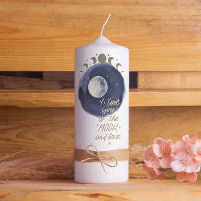 Valentinstagskerze To the moon | Valentinstag | Liebe | Valentinstagsgeschenk Mann Frau