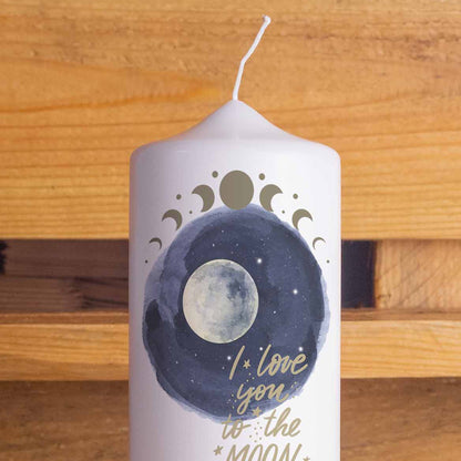 Valentinstagskerze To the moon | Valentinstag | Liebe | Valentinstagsgeschenk Mann Frau