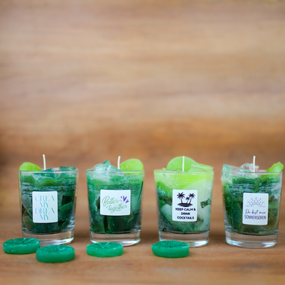 Vier Mojito Kerzen