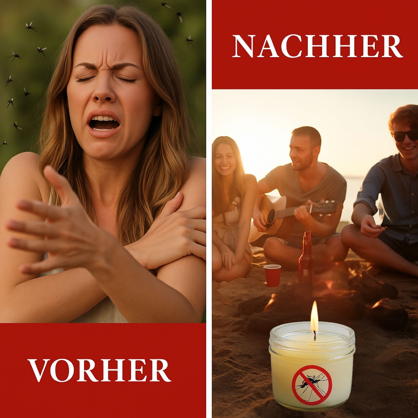 DIY Anti-Mücken-Kerzen Set inkl. Gratis Deko Sticker