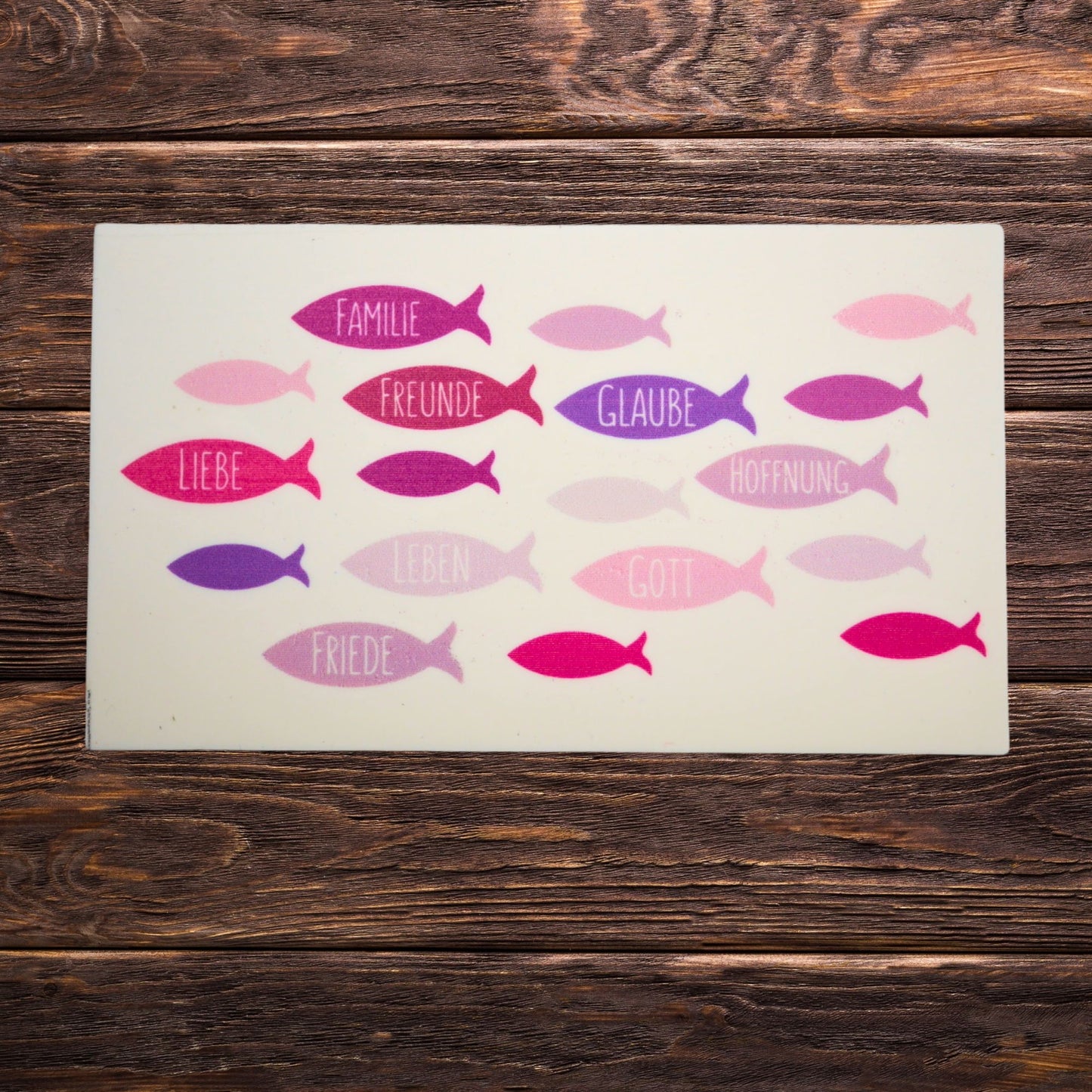 Hochwertiges Wachsdekor Fische Pink