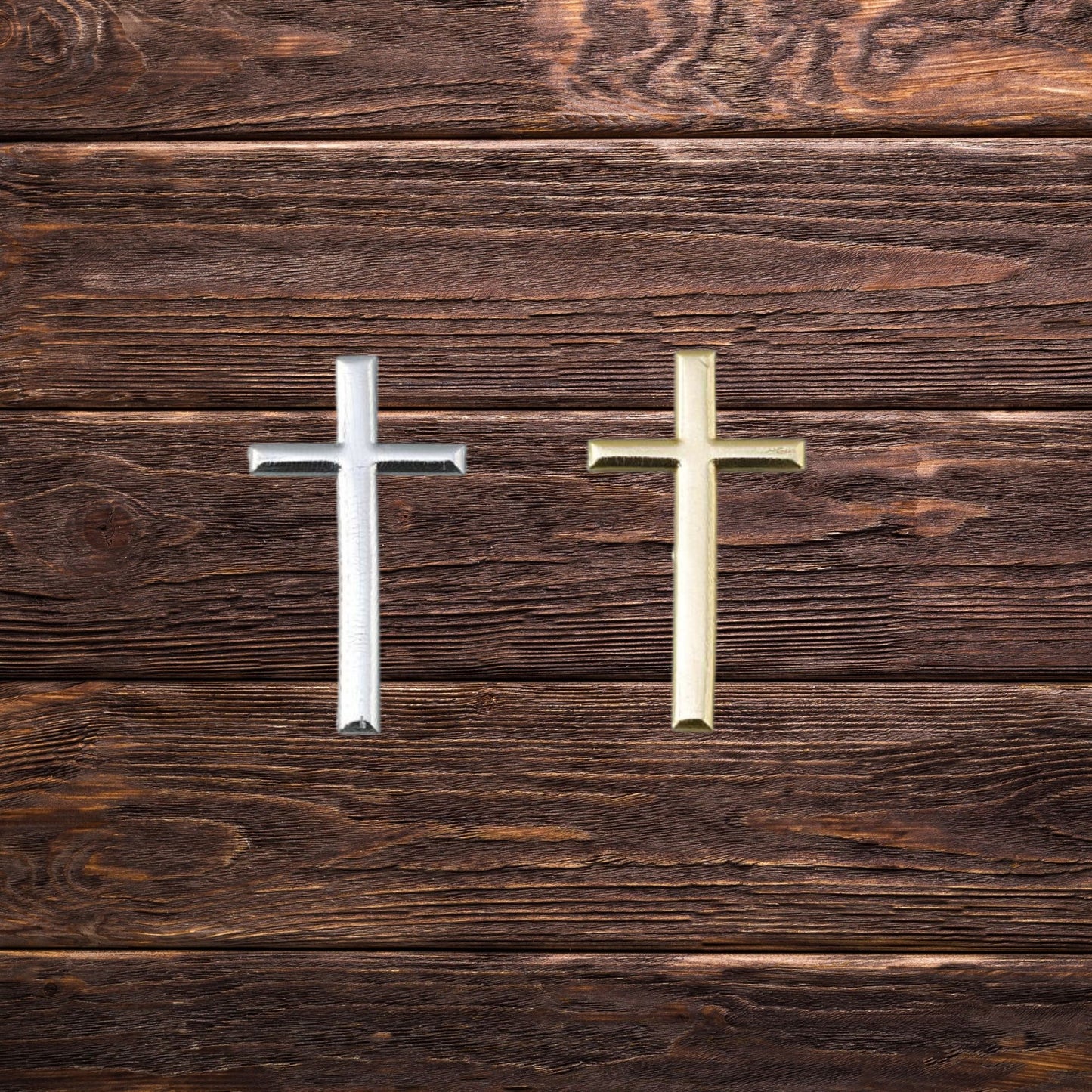 Hochwertiges Wachsdekor Kreuz Gold-Silber