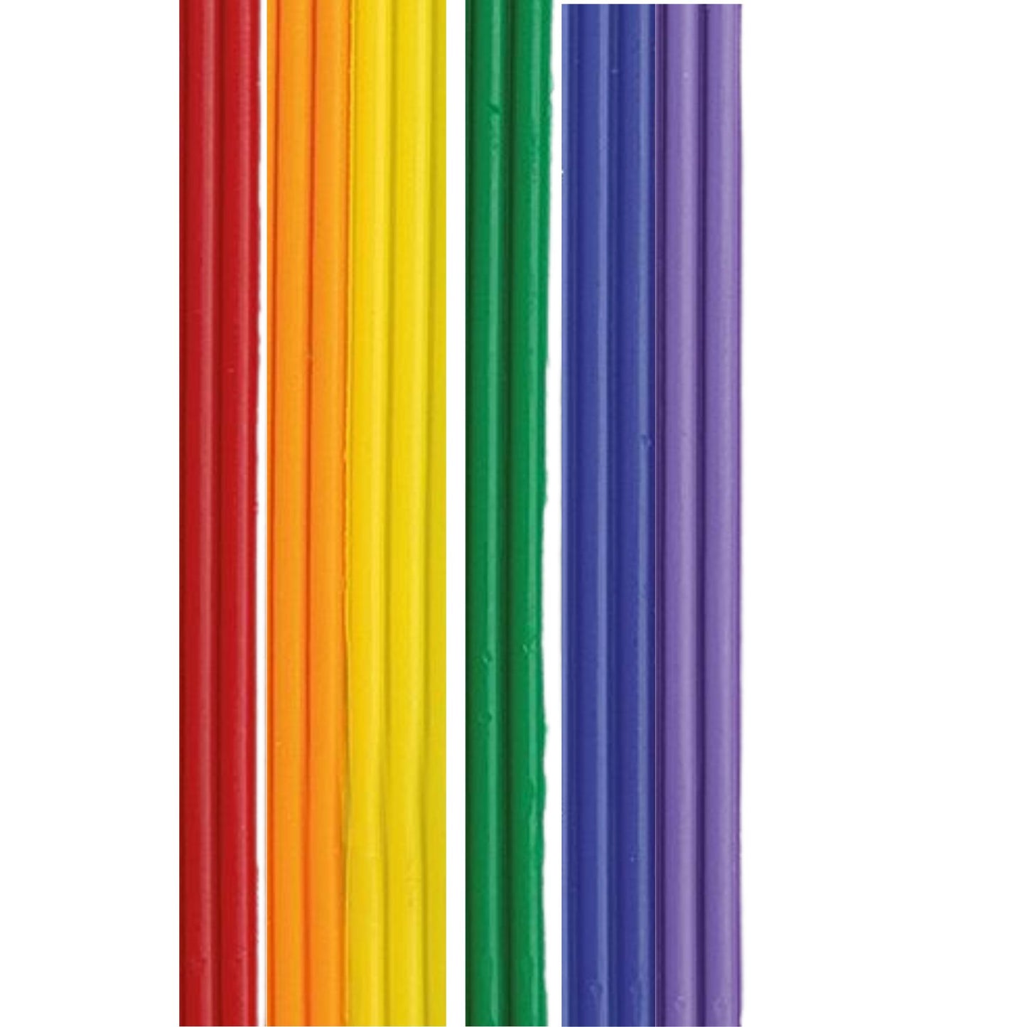 Wachsstreifen Regenbogen 6 x 2 | Kerzen verzieren | Kerzen gestalten | Wachsdekor