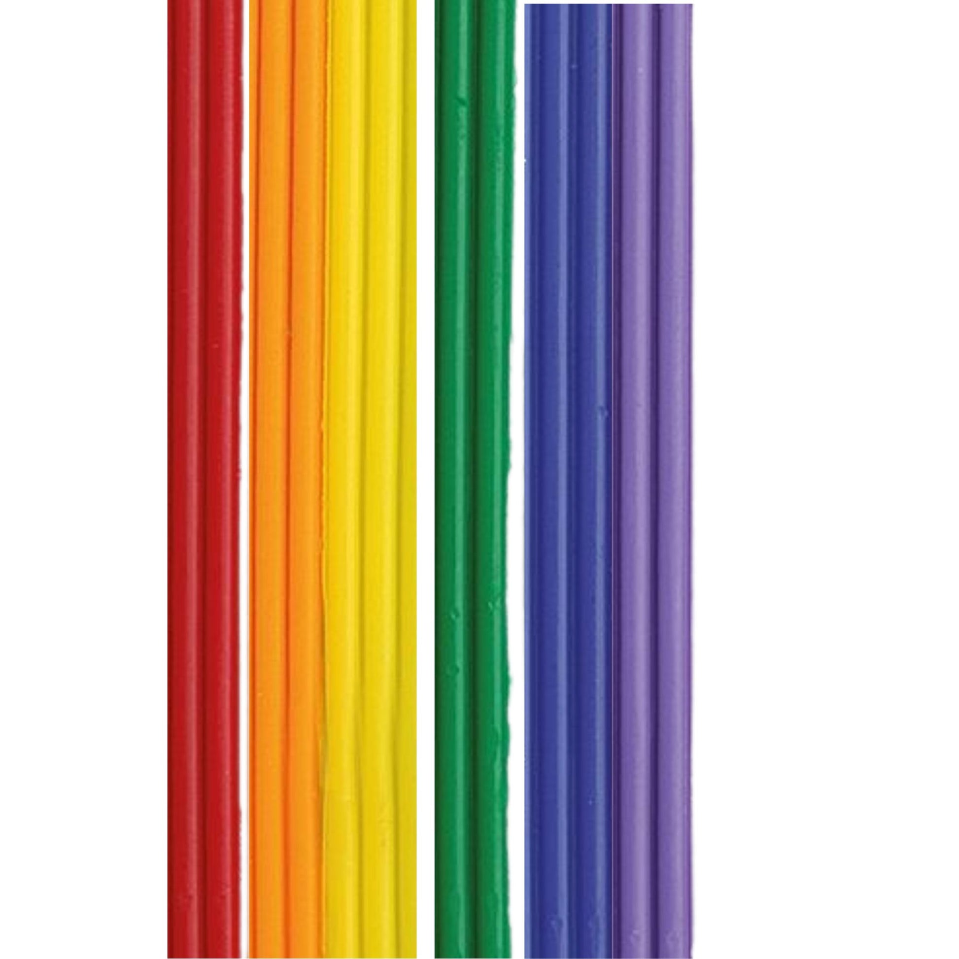 Wachsstreifen Regenbogen 6 x 2 | Kerzen verzieren | Kerzen gestalten | Wachsdekor