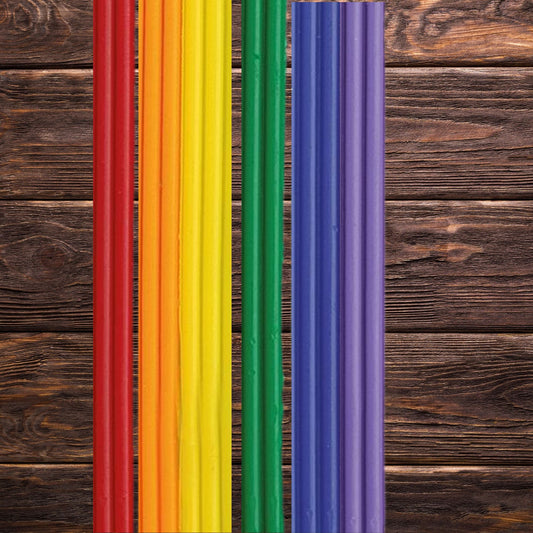 Bunte Wachsstreifen Regenbogen 6x2mm