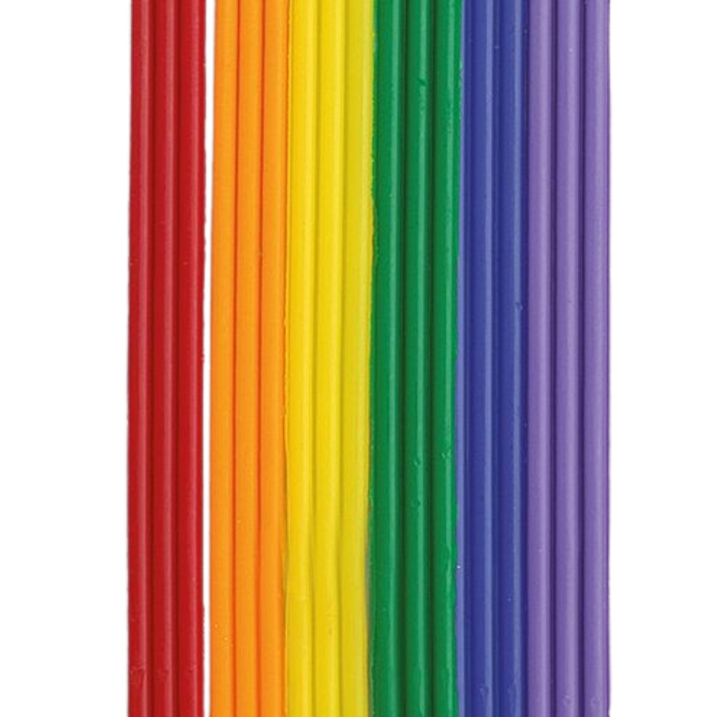 Wachsstreifen Regenbogen 6 x 3 | Kerzen verzieren | Kerzen gestalten | Wachsdekor