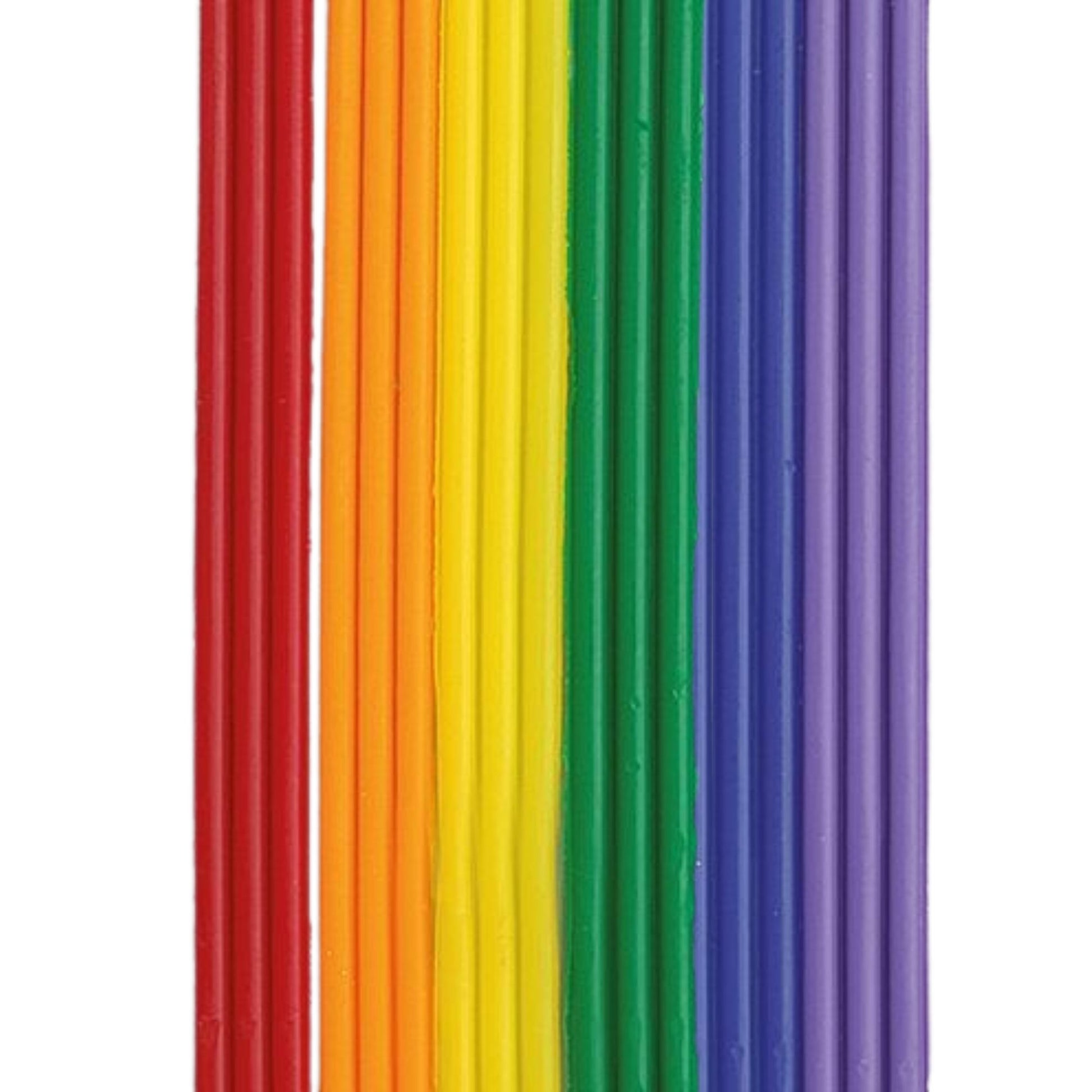 Wachsstreifen Regenbogen 6 x 3 | Kerzen verzieren | Kerzen gestalten | Wachsdekor