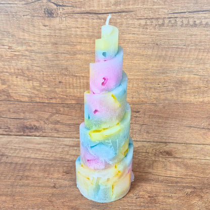 Wachswürfelkerze l Candy l Verschiedene Formen l Stumpenkerze Groß Bunt | Geschenk Geburtstag l Handarbeit l bunte Kerze l Dekoration