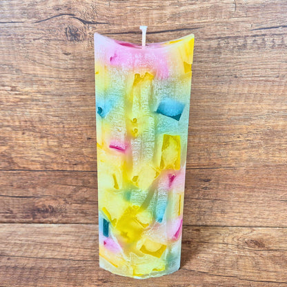 Wachswürfelkerze l Candy l Verschiedene Formen l Stumpenkerze Groß Bunt | Geschenk Geburtstag l Handarbeit l bunte Kerze l Dekoration