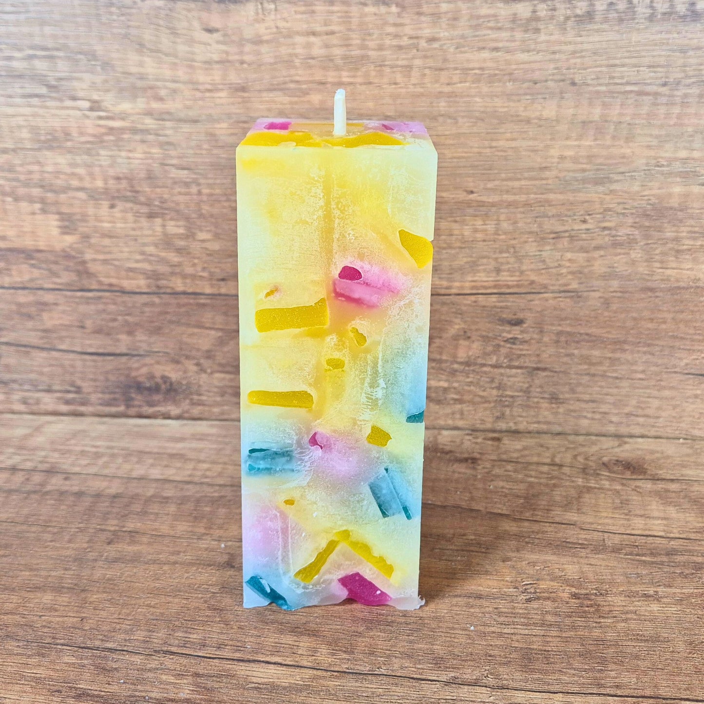 Wachswürfelkerze l Candy l Verschiedene Formen l Stumpenkerze Groß Bunt | Geschenk Geburtstag l Handarbeit l bunte Kerze l Dekoration