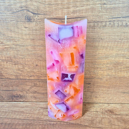 Wachswürfelkerze l Pink Power l Verschiedene Formen l Stumpenkerze Groß Bunt | Geschenk Geburtstag l Handarbeit l bunte Kerze l Dekoration