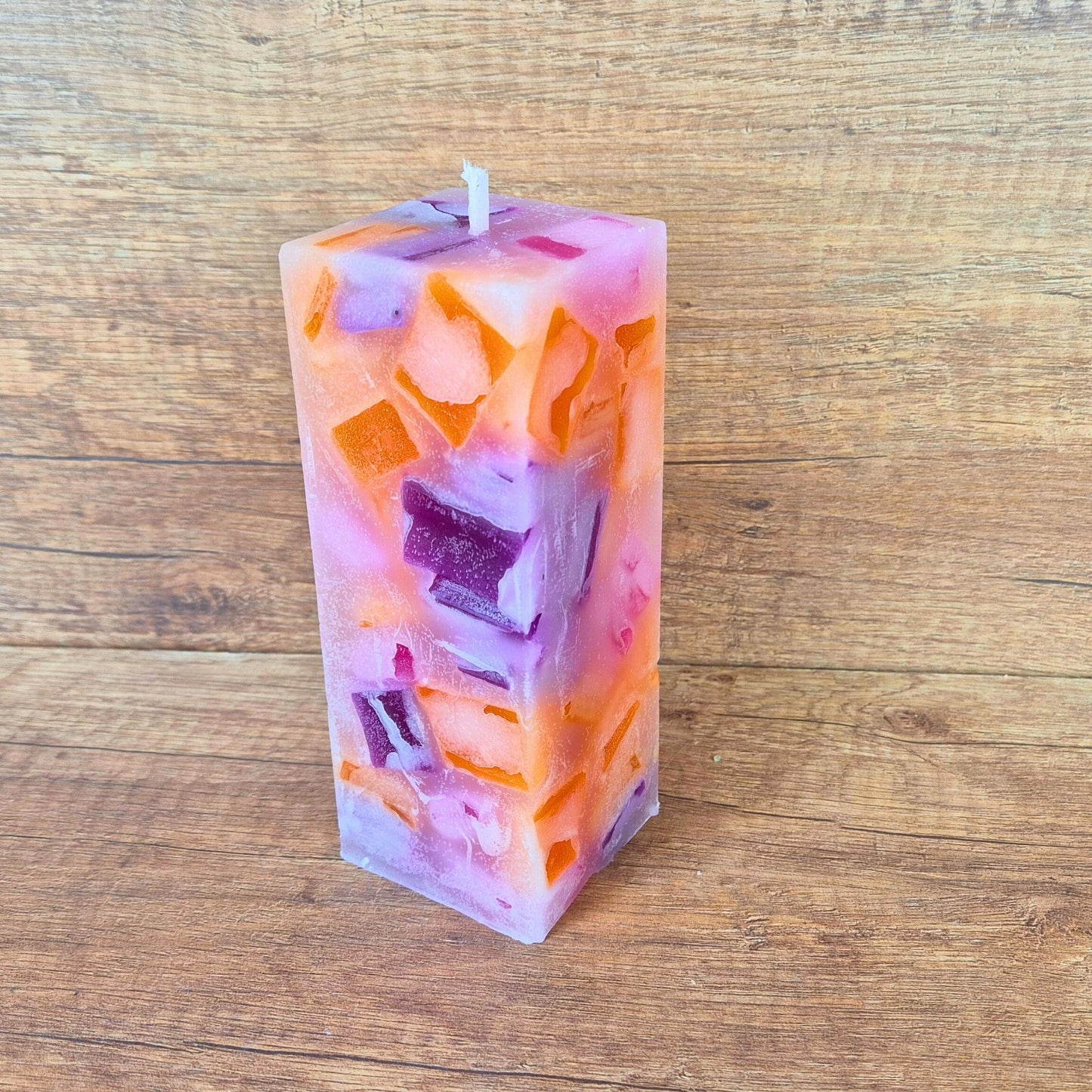 Wachswürfelkerze l Pink Power l Verschiedene Formen l Stumpenkerze Groß Bunt | Geschenk Geburtstag l Handarbeit l bunte Kerze l Dekoration