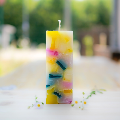 Wachswürfelkerze Candy quadratisch