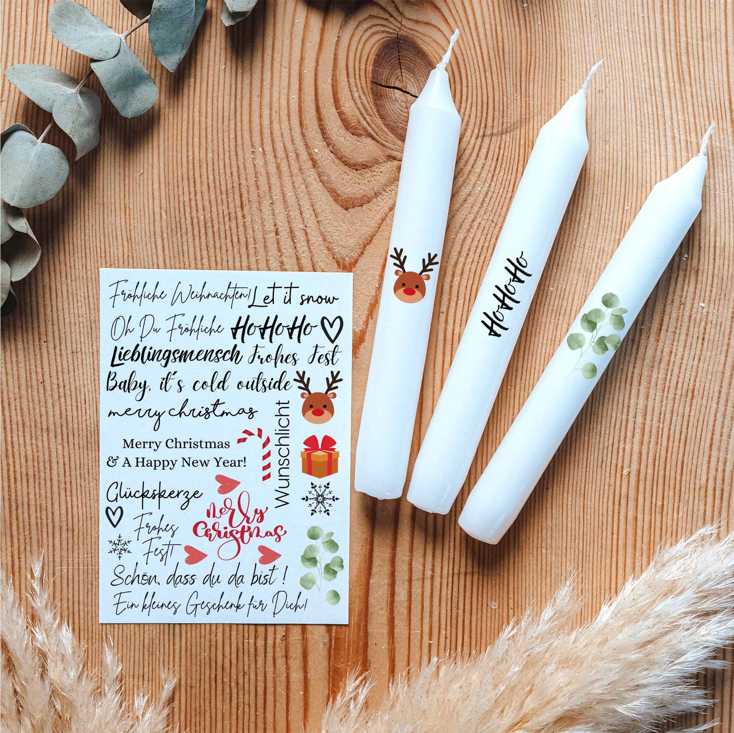 Kerzentattoo-Set Weihnachten