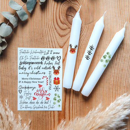 Kerzentattoo-Set Weihnachten