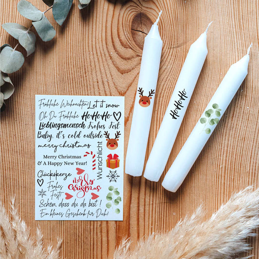 Kerzentattoo-Set Weihnachten