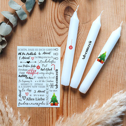 Kerzentattoo-Set Weihnacht-Advent