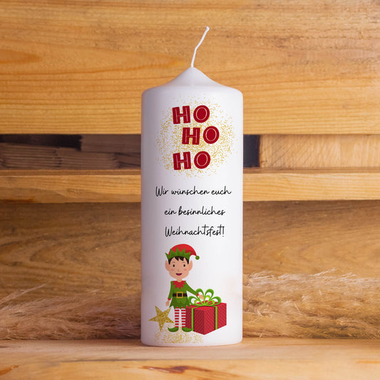Hochwertige Weihnachtskerze Elf
