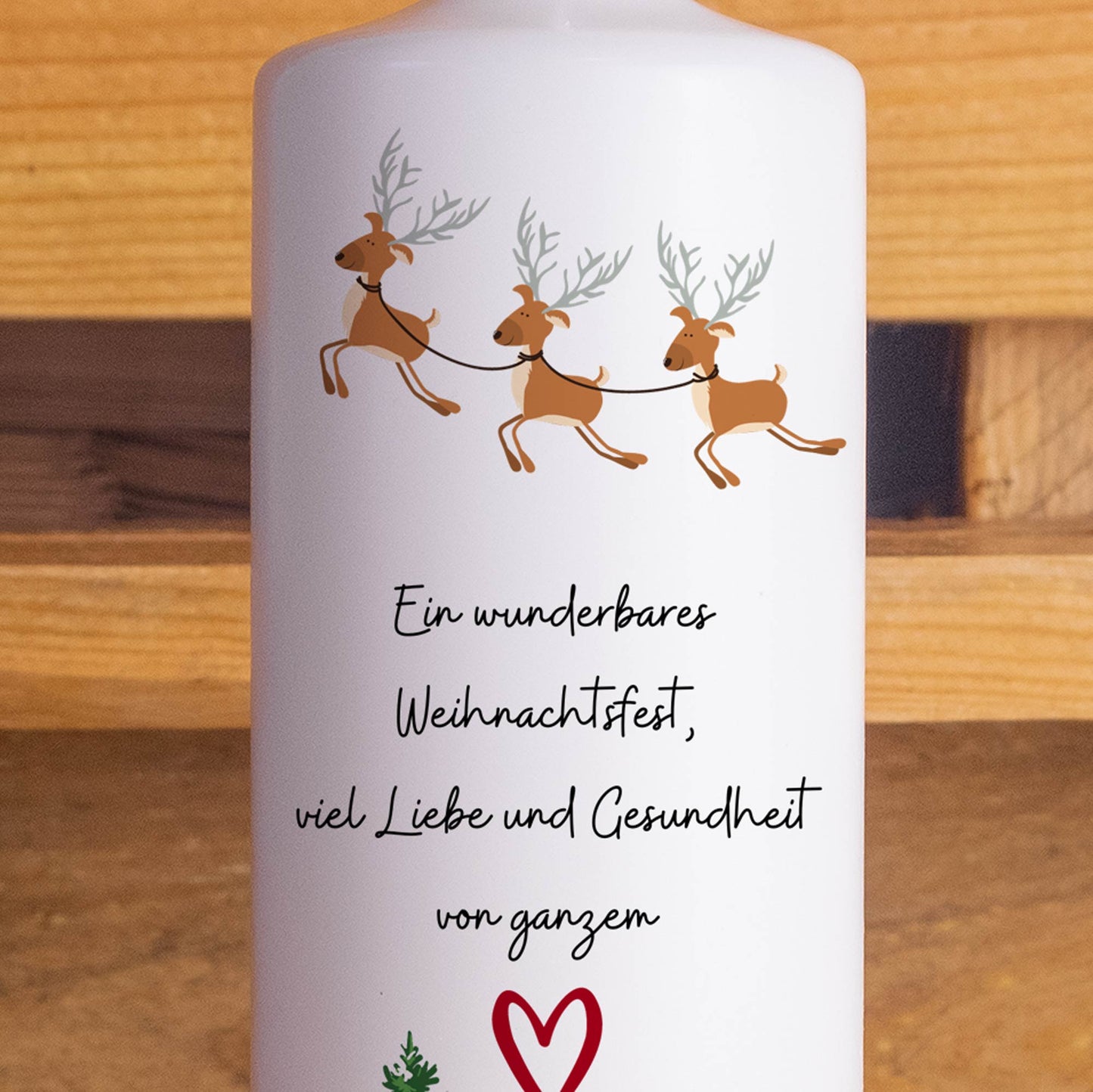 Weihnachtskerze | 20 cm Höhe | Rentiere | Geschenk | Advent