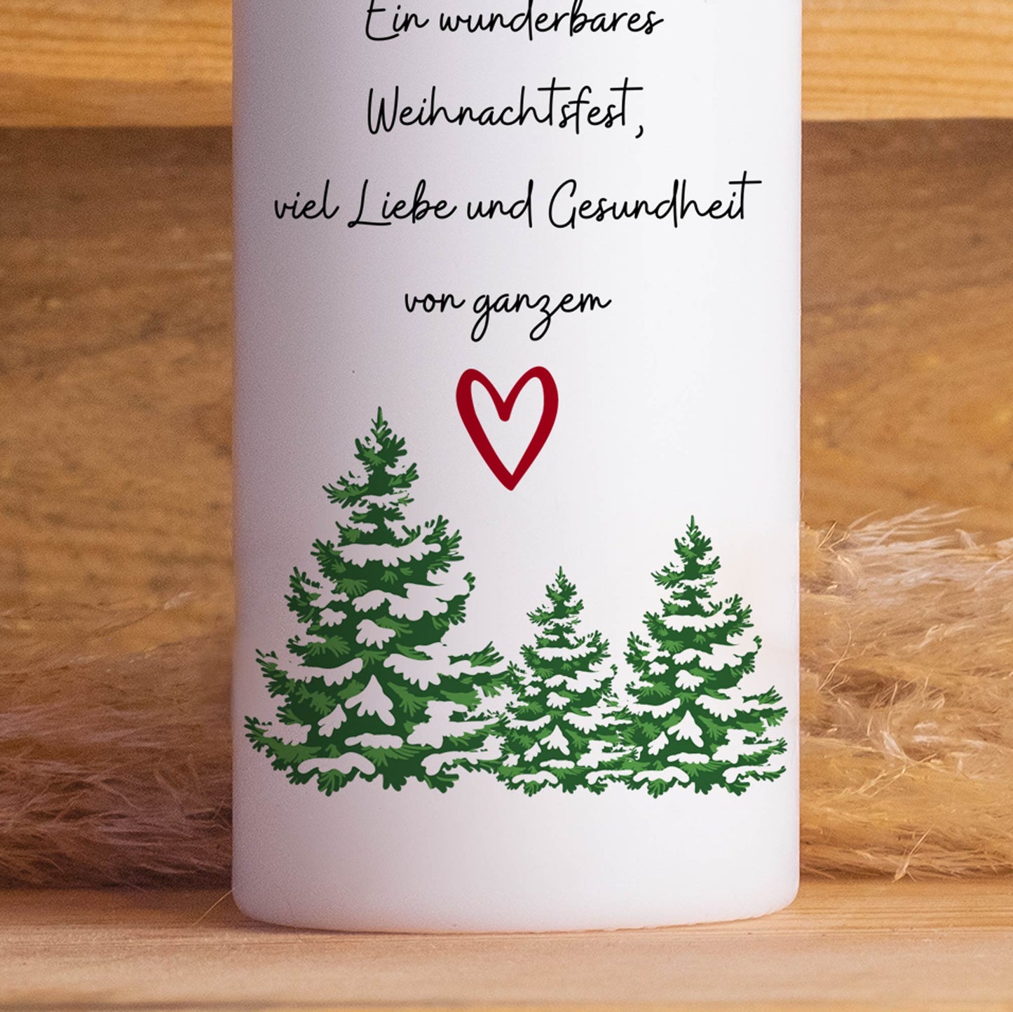 Weihnachtskerze | 20 cm Höhe | Rentiere | Geschenk | Advent