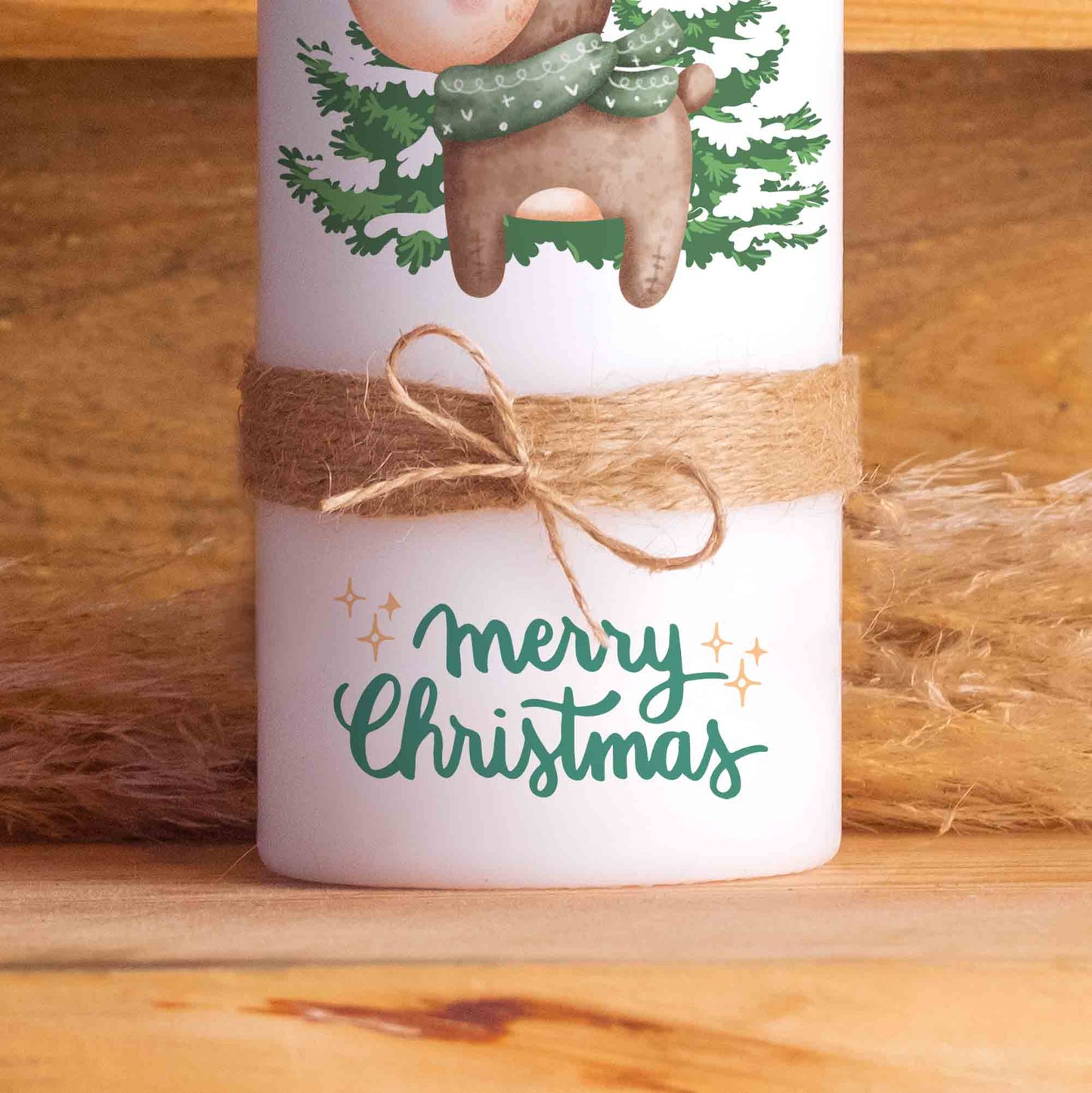Weihnachtskerze Reh | Adventskerzen | 20 cm hoch | 7 cm Durchmesser | Weihnachten Kerzen | Advent | Rentier