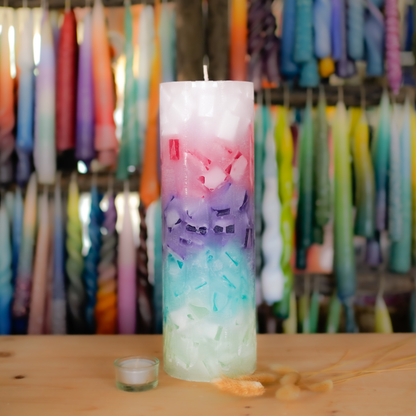 XXL Kerze pastell
