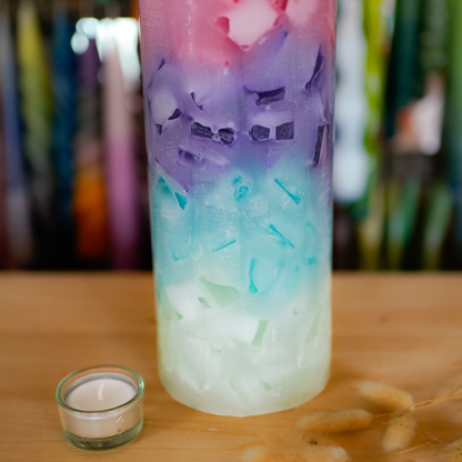 XXL Kerze pastell nah
