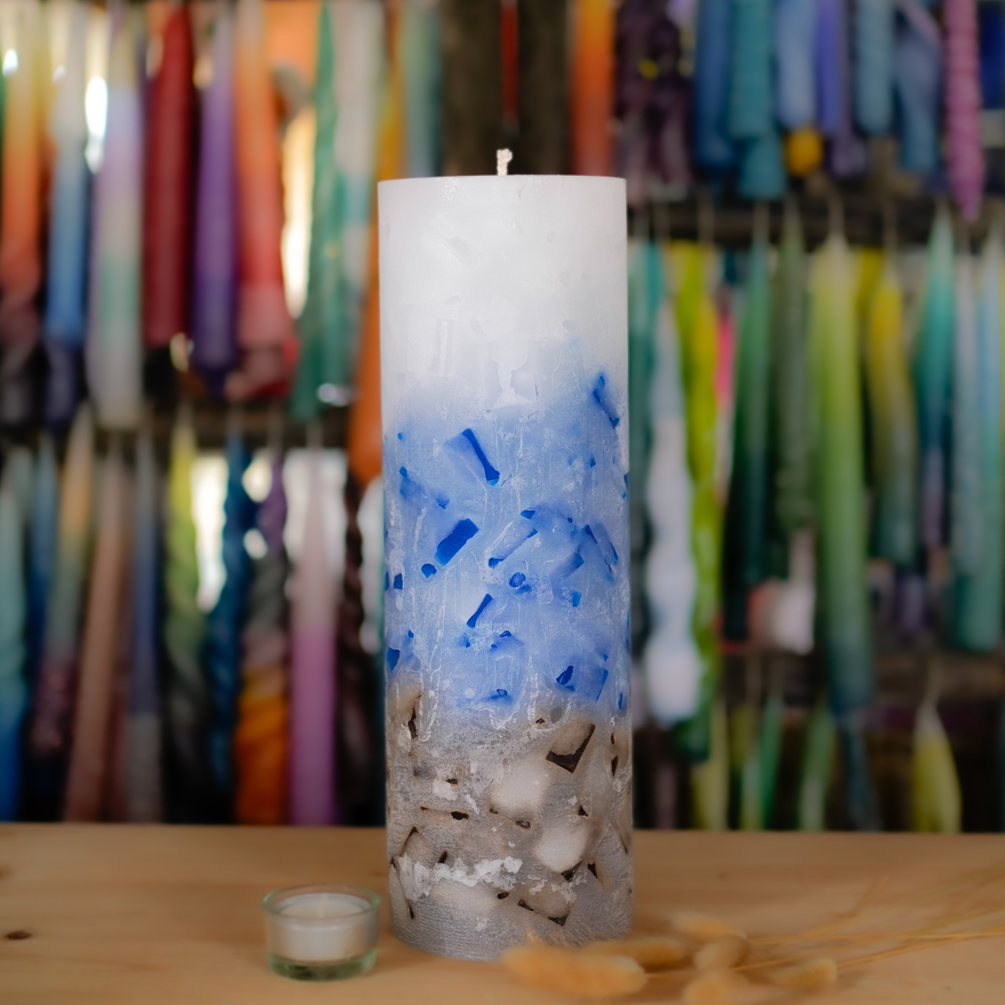 XXL Kerze blau